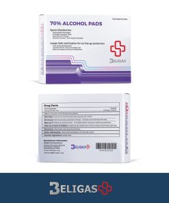 Alternative view of Beligas 70% Alcohol Pads – 100 Pads Per Box