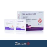 Beligas 70% Alcohol Pads – 100 Pads Per Box